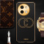 Vaku ® Vivo Y58 5G Skylar Leather Pattern Gold Electroplated Soft TPU Back Cover