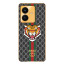 Vaku ® Vivo Y22 Lynx Designer Leather Pattern Gold Electroplated Soft TPU Back Cover Case