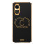 Vaku ® Oppo A17 Skylar Leather Pattern Gold Electroplated Soft TPU Back Cover