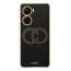 Vaku ® Vivo V29e 5G Skylar Leather Pattern Gold Electroplated Soft TPU Back Cover