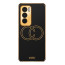 Vaku ® Oppo Reno12 5G Skylar Leather Pattern Gold Electroplated Soft TPU Back Cover
