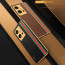 Vaku ® Vivo Y75 5G Felix Line Leather Stitched Gold Electroplated Soft TPU Back Cover Case