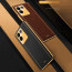 Vaku ® Vivo T2 Pro 5G Luxemberg Leather Pattern Gold Electroplated Soft TPU Back Cover