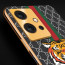 Vaku ® Vivo Y75 5G Lynx Designer Leather Pattern Gold Electroplated Soft TPU Back Cover Case