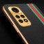 Vaku ® Xiaomi Redmi Note 11 Felix Line Leather Stitched Gold Electroplated Soft TPU Back Cover Case