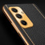 Vaku ® Samsung Galaxy A15 5G Luxemberg Leather Pattern Gold Electroplated Soft TPU Back Cover