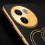 Vaku ® Vivo V30e 5G Skylar Leather Pattern Gold Electroplated Soft TPU Back Cover