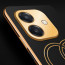 Vaku ® Oppo A3X 5G Skylar Leather Pattern Gold Electroplated Soft TPU Back Cover