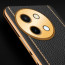 Vaku ® Vivo Y58 5G Luxemberg Leather Pattern Gold Electroplated Soft TPU Back Cover
