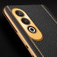 Vaku ® OnePlus Nord CE4 Luxemberg Leather Pattern Gold Electroplated Soft TPU Back Cover