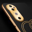 Vaku ® Vivo V40 5G Skylar Leather Pattern Gold Electroplated Soft TPU Back Cover