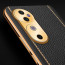 Vaku ® Vivo V40 5G Luxemberg Leather Pattern Gold Electroplated Soft TPU Back Cover
