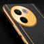 Vaku ® Vivo V30e 5G Luxemberg Leather Pattern Gold Electroplated Soft TPU Back Cover