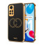 Vaku ® Xiaomi Redmi Note 11 Skylar Leather Pattern Gold Electroplated Soft TPU Back Cover