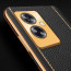 Vaku ® Oppo A79 5G Luxemberg Leather Pattern Gold Electroplated Soft TPU Back Cover