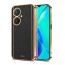 Vaku ® Vivo Y27 Luxemberg Series Leather Stitched Gold Electroplated Soft TPU Back Cover