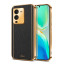 Vaku ® Vivo V25 Pro Luxemberg Leather Pattern Gold Electroplated Soft TPU Back Cover
