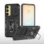 Vaku ® Samsung Galaxy A55 5G Aegis Armor Slide Camera Protection Magnetic Ring Holder Kickstand Back Cover