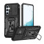 Vaku ® Samsung Galaxy S23 FE Aegis Armor Slide Camera Protection Magnetic Ring Holder Kickstand Back Cover