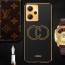 Vaku ® Xiaomi Redmi Note 12 Pro Plus Skylar Leather Pattern Gold Electroplated Soft TPU Back Cover