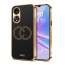 Vaku ® Oppo A78 5G Skylar Leather Pattern Gold Electroplated Soft TPU Back Cover