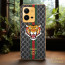 Vaku ® Vivo V25 5G Lynx Designer Leather Pattern Gold Electroplated Soft TPU Back Cover Case