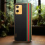 Vaku ® Vivo T1X Felix Line Leather Stitched Gold Electroplated Soft TPU Back Cover Case