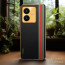 Vaku ® Vivo Y22 Felix Line Leather Stitched Gold Electroplated Soft TPU Back Cover Case