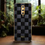 Vaku ® OnePlus 8 Cheron Series Leather Stitched Gold Electroplated Soft TPU Back Cover