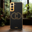 Vaku ® Samsung Galaxy S22 Skylar Leather Pattern Gold Electroplated Soft TPU Back Cover