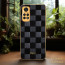 Vaku ® Redmi Note 11 Cheron Series Leather Stitched Gold Electroplated Soft TPU Back Cover