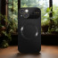 Vaku ® Apple iPhone 15 Premium Polarized Leather Texture Full Lens Protection Silicon Back Cover Case