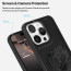 Vaku ® Apple iPhone 16 Pro Lion Embossed Luxury Designer Leather Protective Back Cover