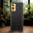 Vaku ® OnePlus 9 Luxemberg Series Leather Stitched Gold Electroplated Soft TPU Back Cover