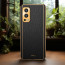 Vaku ® OnePlus Nord 2 Luxemberg Series Leather Stitched Gold Electroplated Soft TPU Back Cover