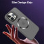 Vaku ® Apple iPhone 14 Pro Rime Frosted Magnetic Magpro Translucent Camera Protector Case with Built-in Stash Stand Back Cover