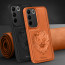 Vaku ® Vivo V27 5G Lion Embossed Luxury Designer Leather Protective Back Cover Case