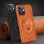 Vaku ® Oppo A3X 5G Lion Embossed Luxury Designer Leather Protective Back Cover Case