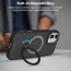 Vaku Luxos ® Apple iPhone 16 Ariston Kickmag Cover with Magnetic Alloy Ring Metal Kickstand Camera Protector Shockproof Back Cover