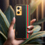 Vaku ® Oppo K10 4G Felix Line Leather Stitched Gold Electroplated Soft TPU Back Cover Case