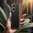 Vaku ® Vivo Y17s Felix Line Leather Stitched Gold Electroplated Soft TPU Back Cover Case