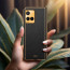Vaku ® Vivo Y33T Luxemberg Series Leather Stitched Gold Electroplated Soft TPU Back Cover
