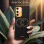 Vaku ® Samsung Galaxy S23 Skylar Leather Pattern Gold Electroplated Soft TPU Back Cover