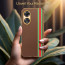 Vaku ® Oppo A78 5G Felix Line Leather Stitched Gold Electroplated Soft TPU Back Cover Case