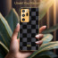 Vaku ® Samsung Galaxy Note 20 Ultra Cheron Series Leather Stitched Gold Electroplated Soft TPU Back Cover