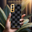 Vaku ® Samsung Galaxy S21 Plus Cheron Series Leather Stitched Gold Electroplated Soft TPU Back Cover