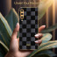 Vaku ® Samsung Galaxy A50 Cheron Series Leather Stitched Gold Electroplated Soft TPU Back Cover