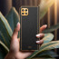 Vaku ® Samsung Galaxy A22 5G Luxemberg Series Leather Stitched Gold Electroplated Soft TPU Back Cover