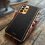 Vaku ® Samsung Galaxy A73 5G Luxemberg Series Leather Stitched Gold Electroplated Soft TPU Back Cover