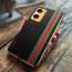Vaku ® Oppo A76 Felix Line Leather Stitched Gold Electroplated Soft TPU Back Cover Case